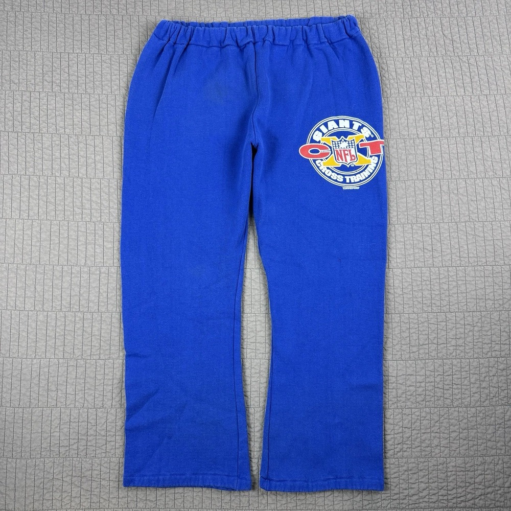 VTG 90s New York Giants Sweatpants Men's‎ Large Blue NFL Football Workout Sports